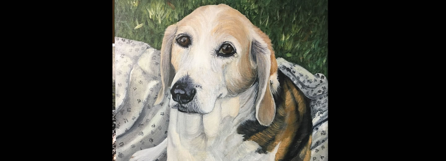 Queenie - Beagle painting