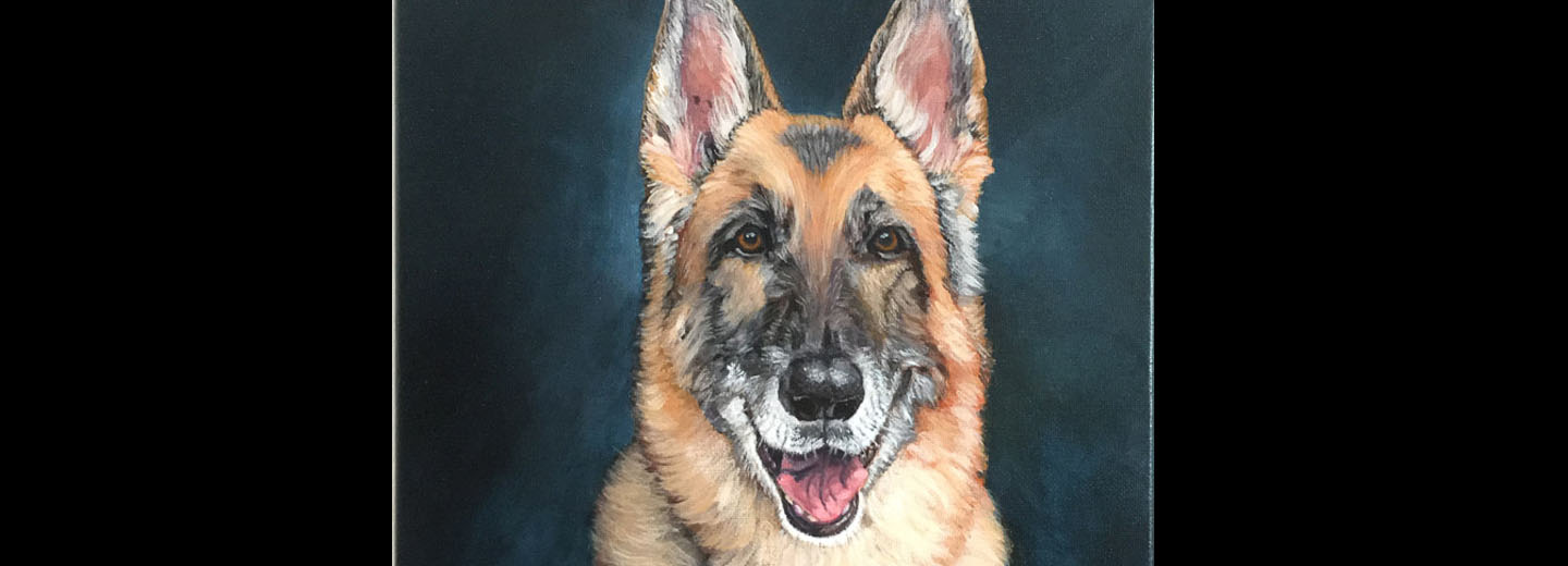 Max - German Shepherd painting