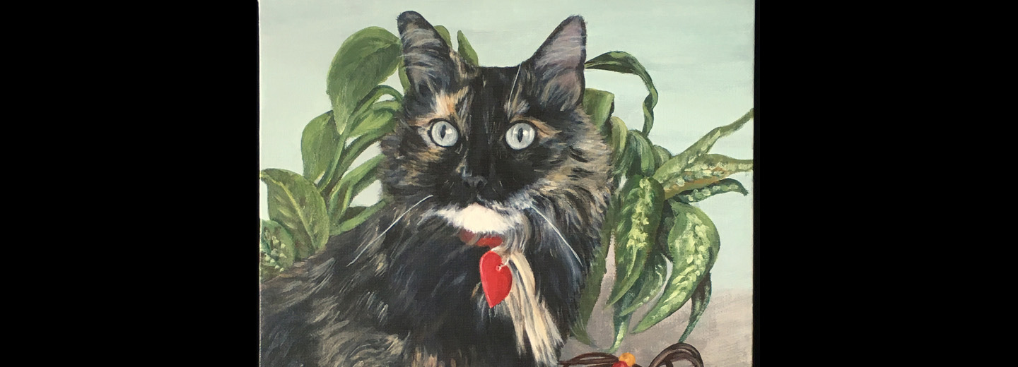 Cindy Lou Who - Calico cat painting